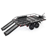 FASTRAX SCALE DUAL AXLE TRUCKCAR TRAILER w/RAMPS & LEDs