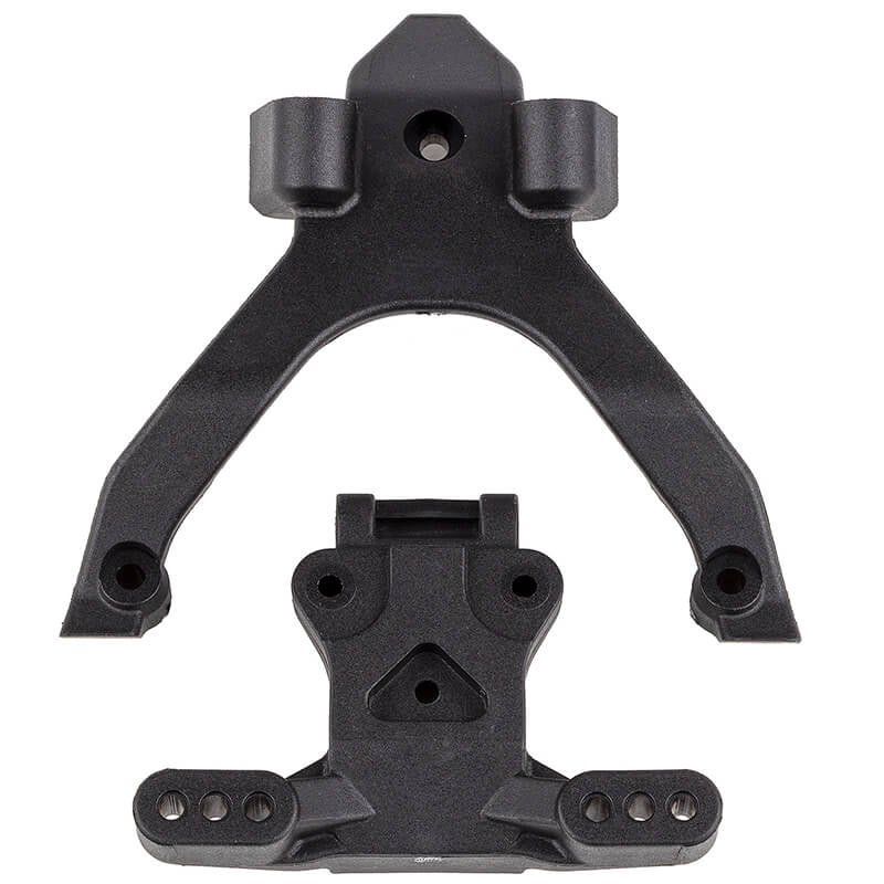 TEAM ASSOCIATED RC10B7 FT TOP PLATE & BALLSTUD MOUNT CARBON