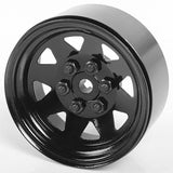 RC4WD 6 LUG WAGON 1.9 Inch STEEL STAMPED BEADLOCK WHEELS (BLACK)