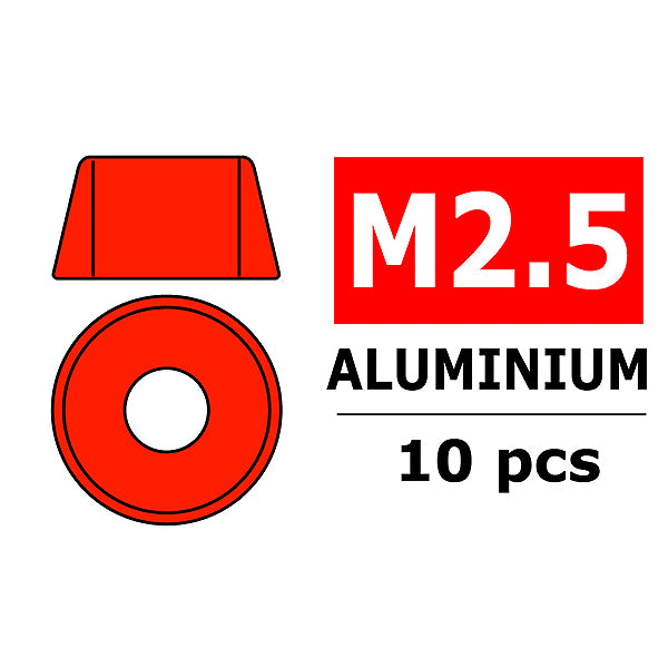 TEAM CORALLY ALUMINIUM WASHER FOR M2.5 SOCKET HEAD SCREWS C-3214-25-5