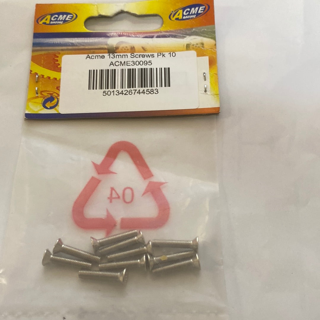 Acme 13mm Screws Pk 10