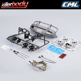 KILLERBODY 1/10 ALLOY BUMPER W/LEDS UPGRADE SETSSILVER-GREY