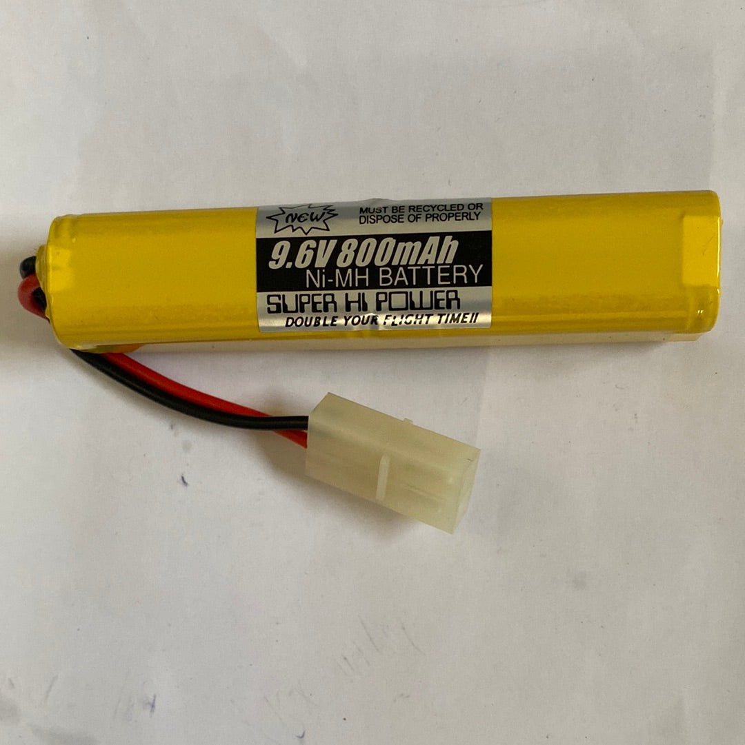 9.6v Nimh Battery 800mAh  with Tamiya Connector (Bagged)