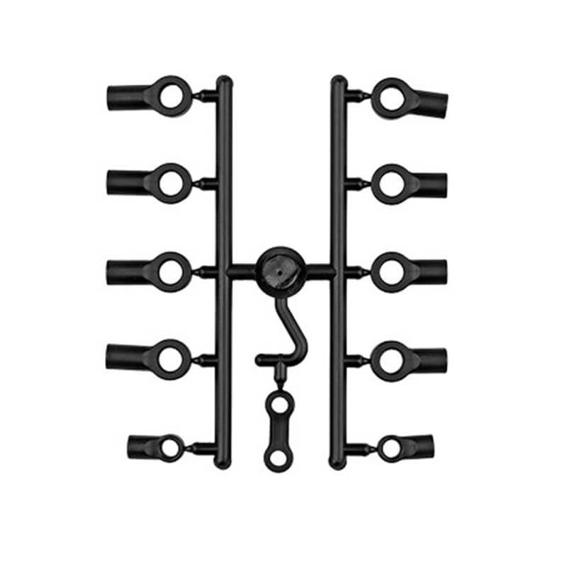 TEAM ASSOCIATED RC10 SHOCK ROD END SET BLACK AS7837