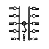 TEAM ASSOCIATED RC10 SHOCK ROD END SET BLACK AS7837