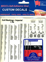 BECC Black Hull Markings - Imperial - 1:96