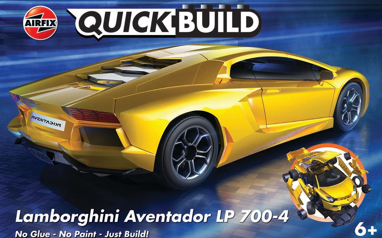 Airfix QUICKBUILD Lamborghini Aventador Yellow J6026