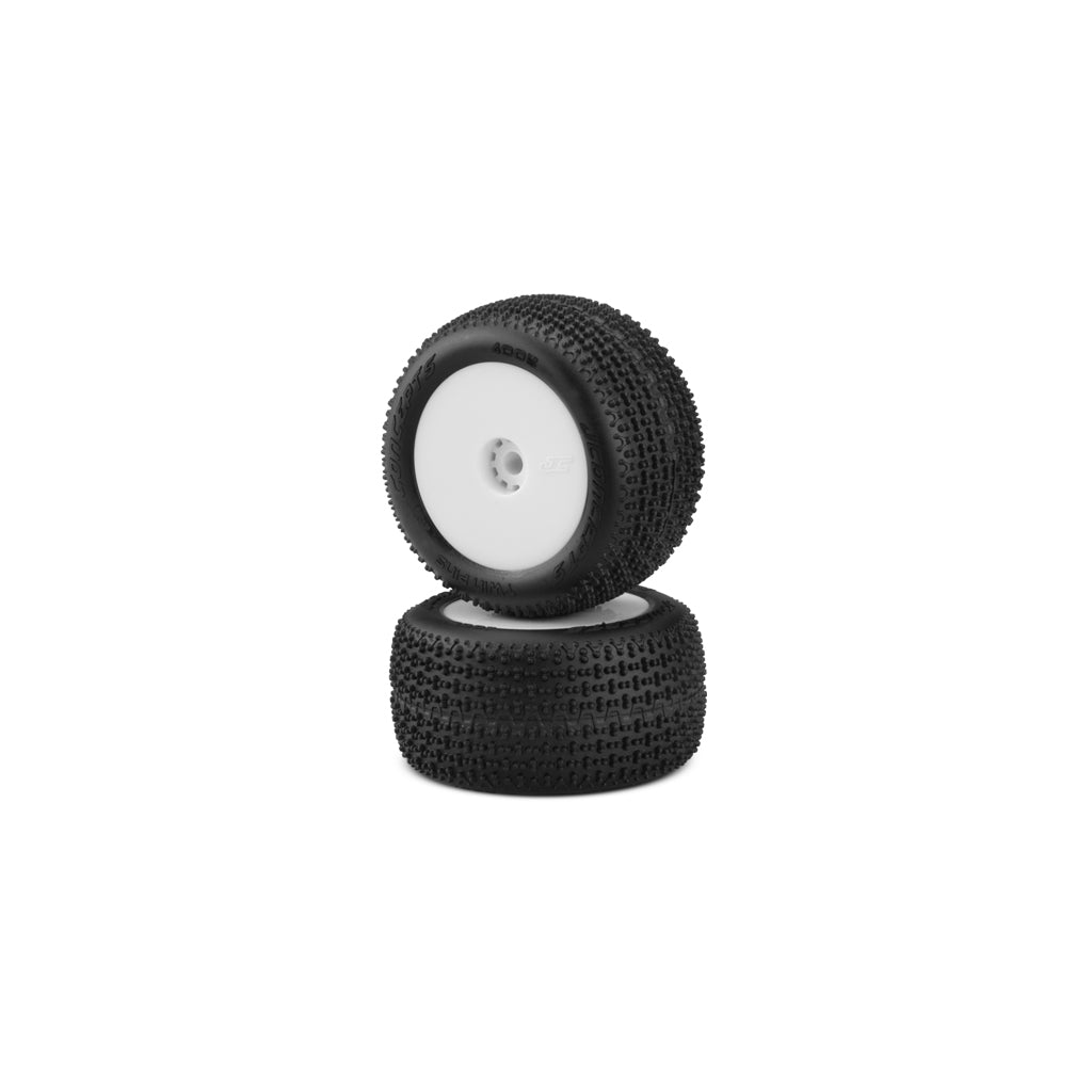 Twin Pin - Pink Compound- Pre-mounted  White wheel