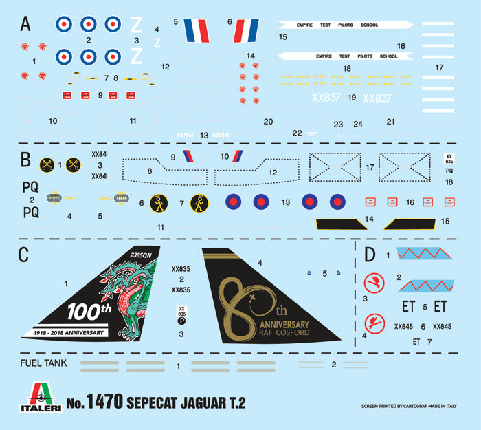 Italeri 1/72 Jaguar T2 RAF Trainer 1470