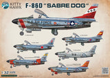 Kitty Hawk 1/32 F-86D Sabre Dog Model Kit KH32007