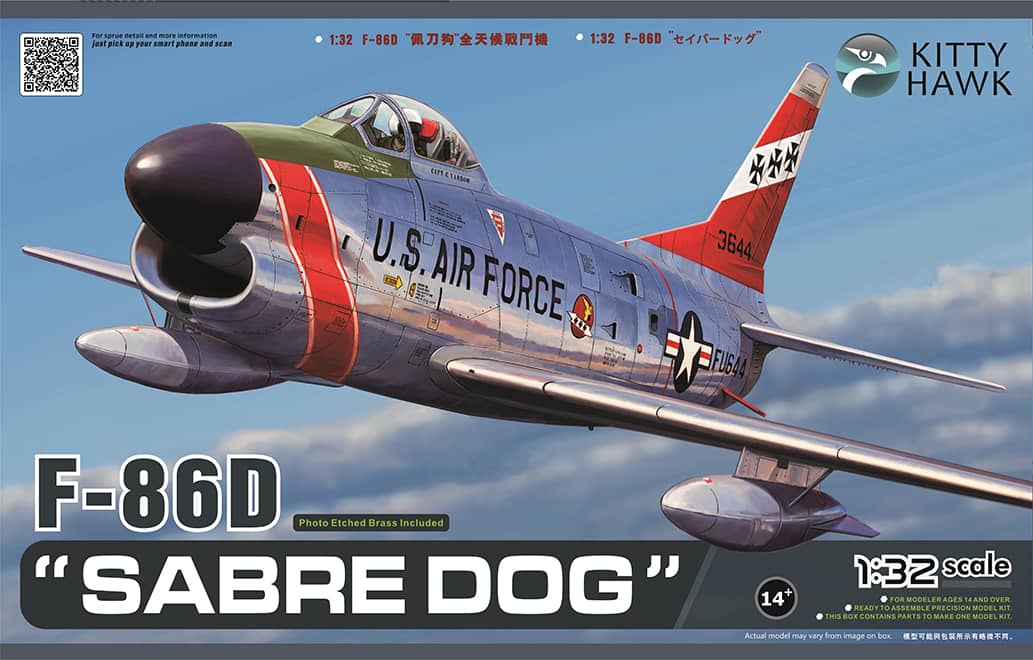 Kitty Hawk 1/32 F-86D Sabre Dog Model Kit