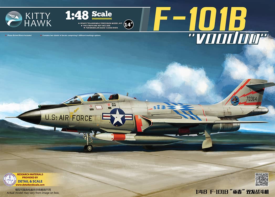 Kitty Hawk 1/48 F-101B/RF-101B Voodoo Model Kit