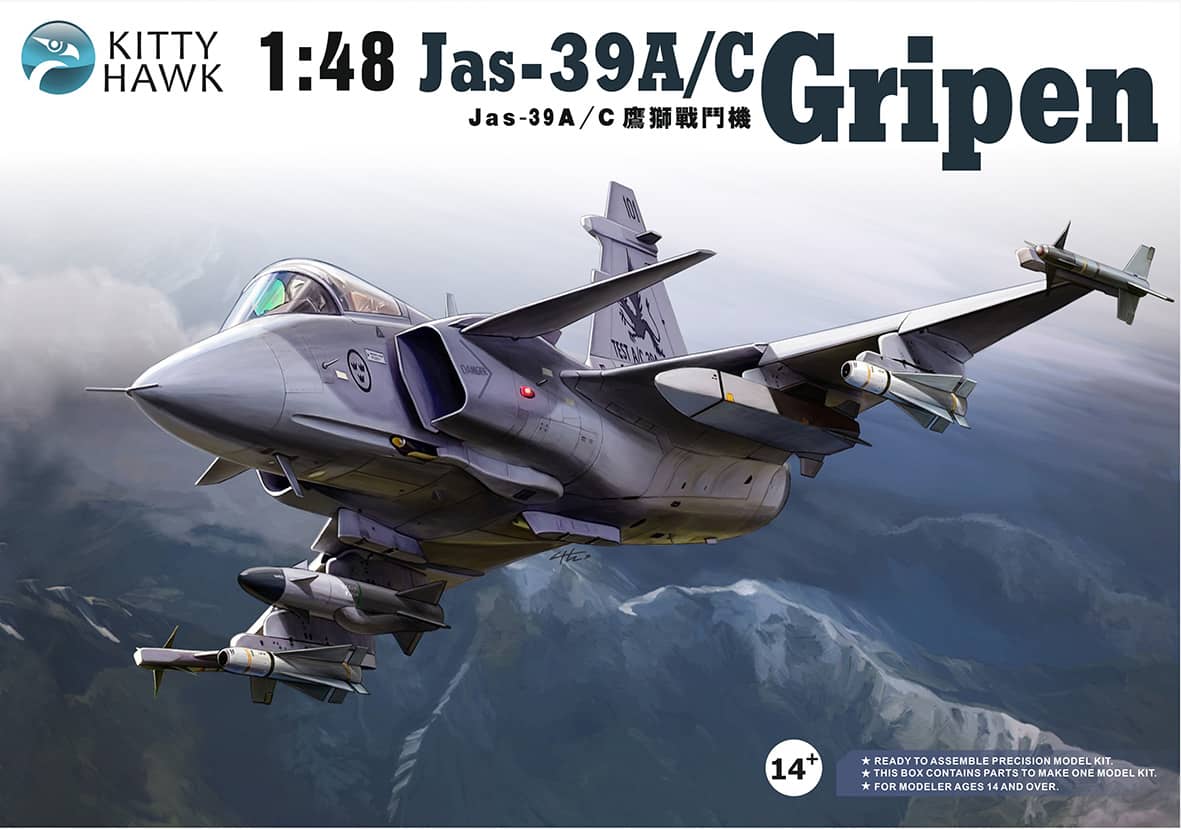 Kitty Hawk 1/48 Jas-39A/C  Gripen Model Kit