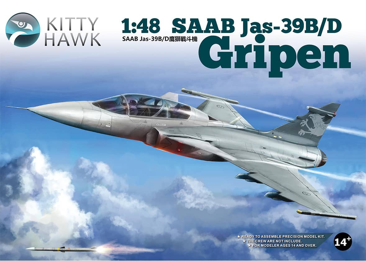 Kitty Hawk 1/48 Jas-39B/D  Gripen Model Kit KH80118
