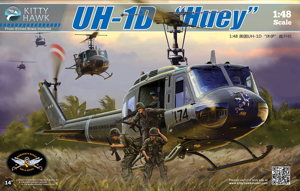 Kitty Hawk 1/48 UH-1D Huey Model Kit