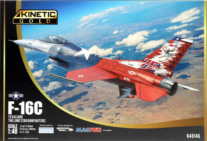 Kinetic Gold 1/48 F-16C Texas ANG The Lone Star Gunfighters K48146