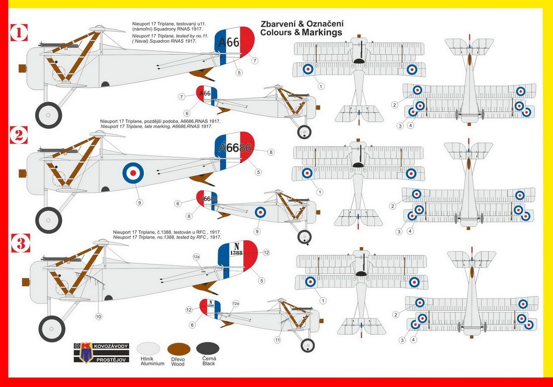 Kovozavody Prostejov 1/72 Nieuport Triplane RFC/RNAS KPM72255