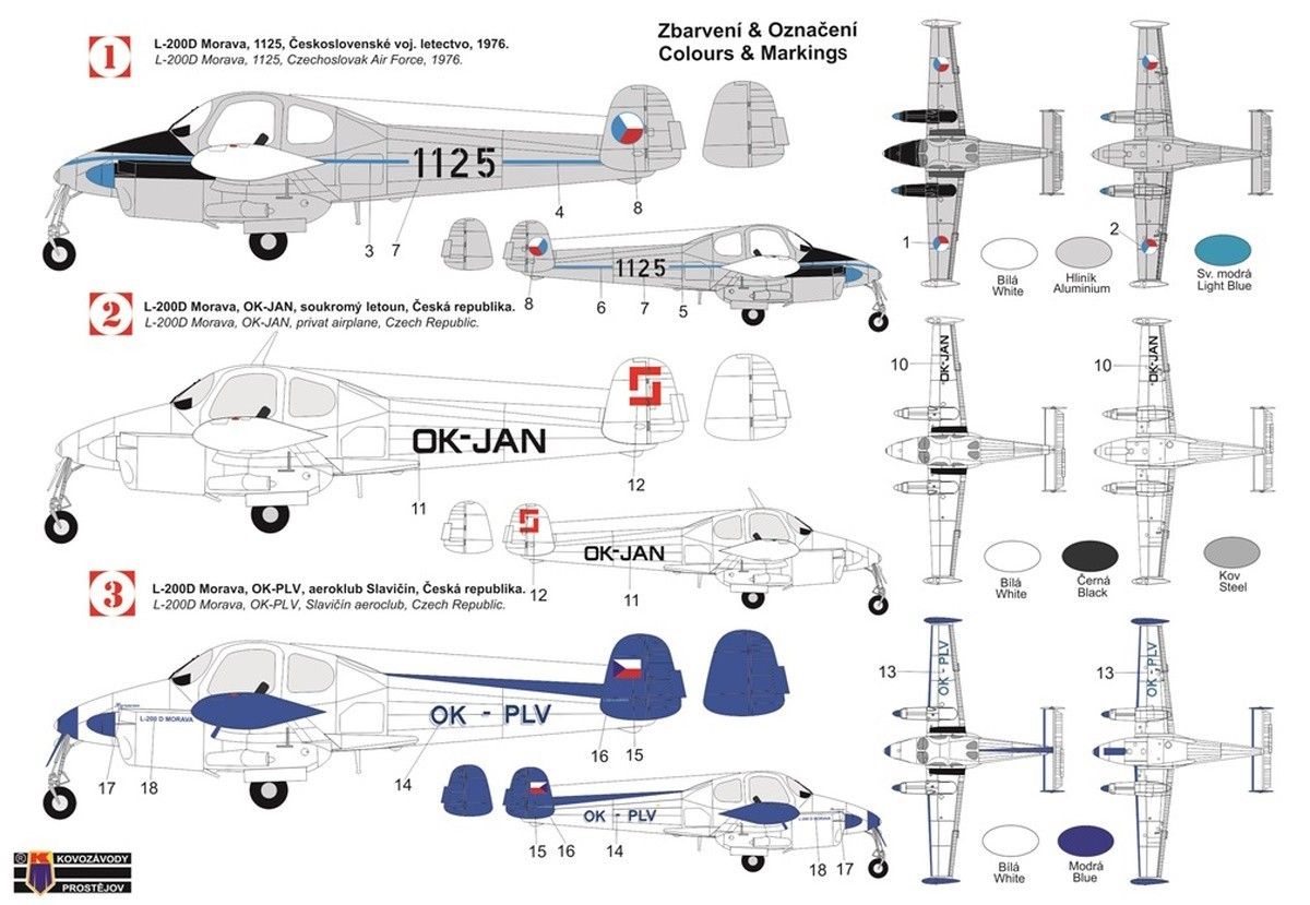 Kovozavody Prostejov 1/72 Let L-200D Morava 72424