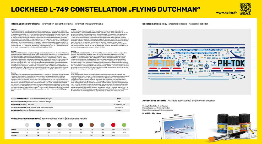 Heller 1/72 Lockheed L-749 Constellation Flying Dutchman 80393