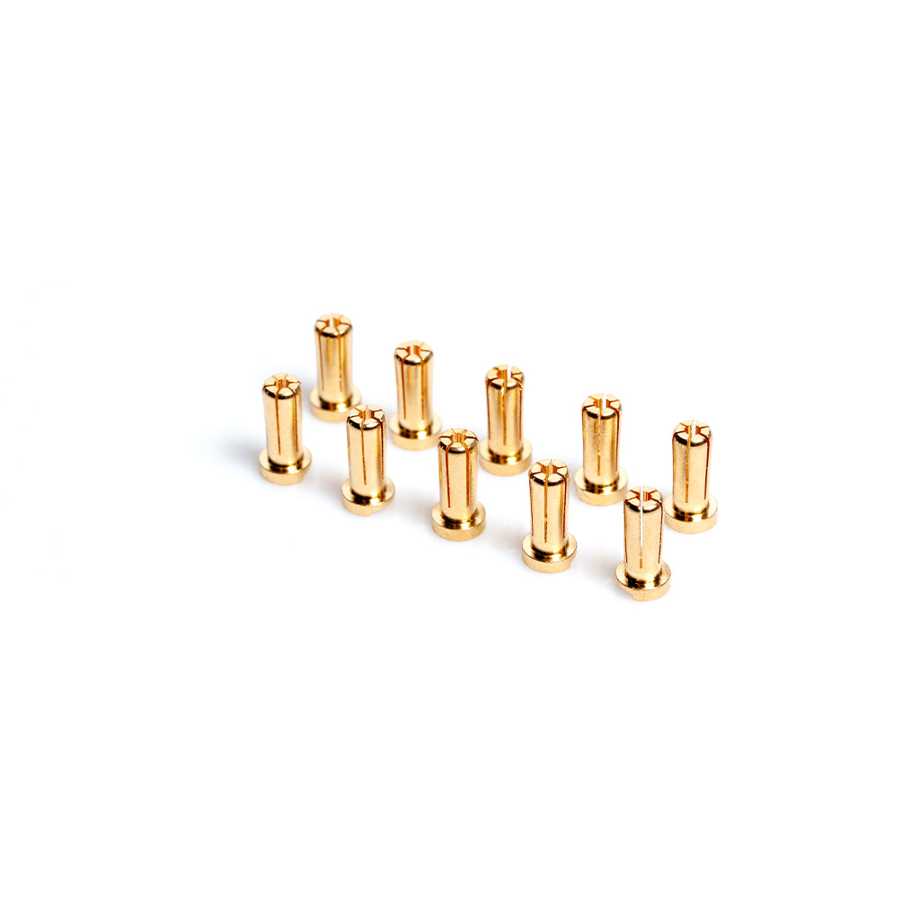 LRP Car 5mm Gold Connectors - Works Team - 10pk (14mm)  LRP65955