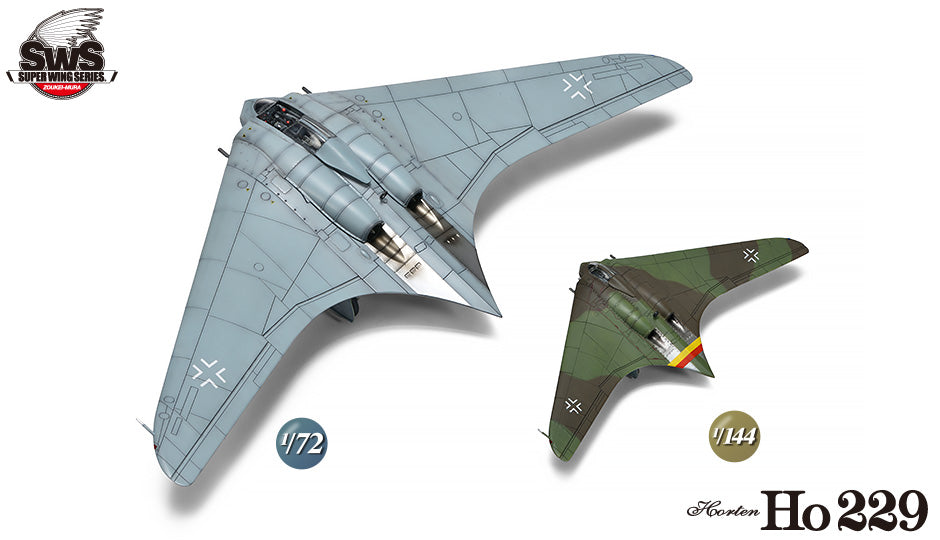 Zoukei-Mura 1/72 & 1/144 Horte Ho 229 kits SWS72-144-01