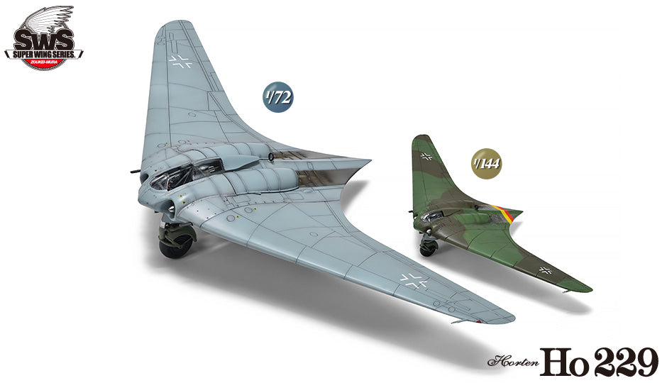 Zoukei-Mura 1/72 & 1/144 Horte Ho 229 kits SWS72-144-01