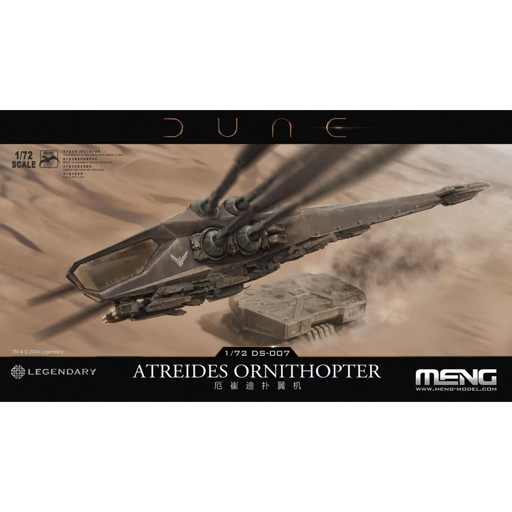 Meng Models 1:72 SCALE ATREIDES ORNITHOPTER PLASTIC MODEL KIT MNGDS-007