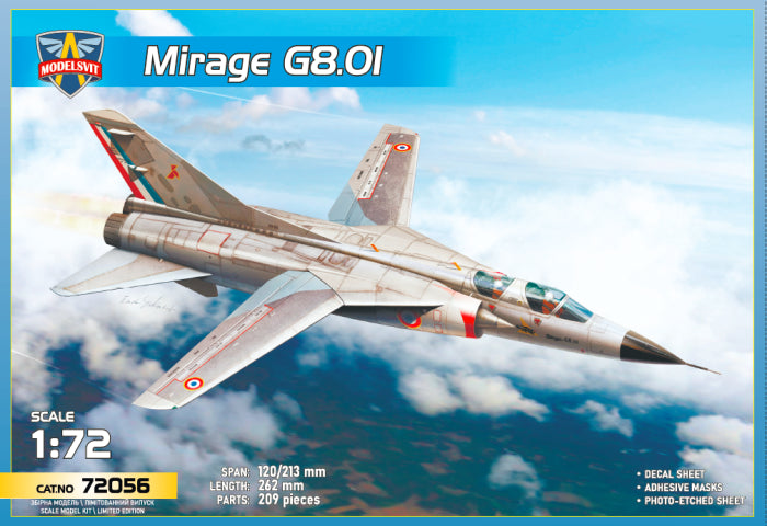 Modelsvit 1/72 Mirage G8.01 Kit 72056