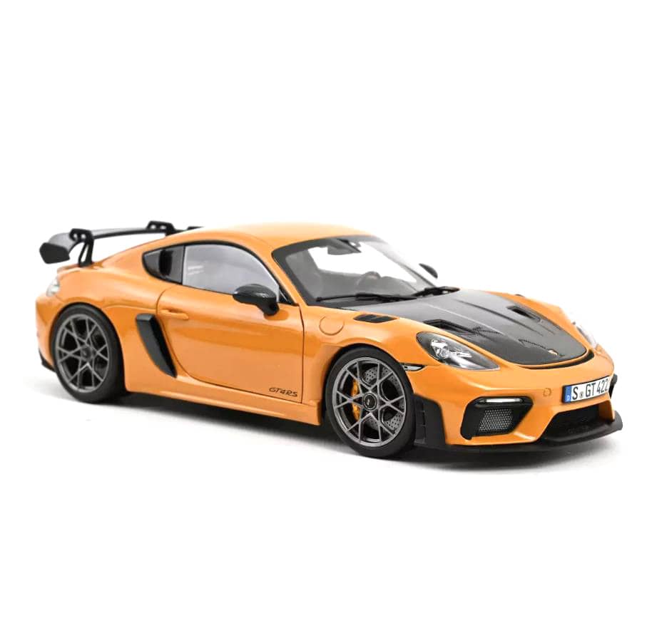 Norev 1/18 2023 Porsche Cayman GT4 RS With Weissach Pack - Bahama Yellow NV187252