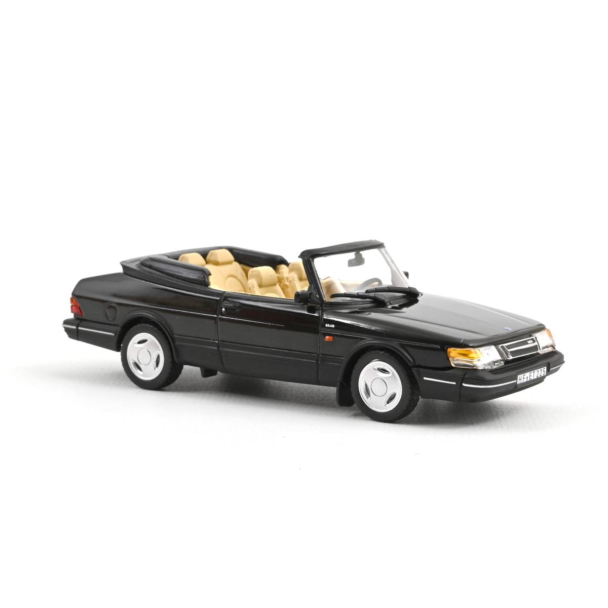Norev Die Cast Collectables - 1:43 1992 Saab 900 Turbo Convertible - Black