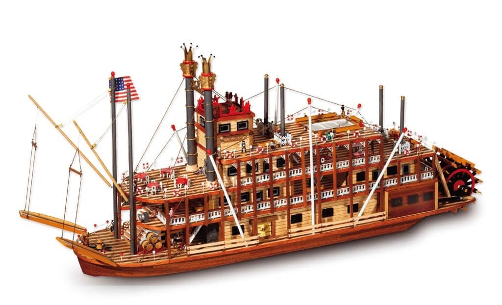 OcCre 1/80 Mississippi Paddle Steamer Wooden Boat Kit OC14003