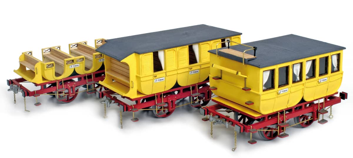 OcCre 1/24 Stephenson Adler 3 Coach Set Wooden Model Kit OC56001