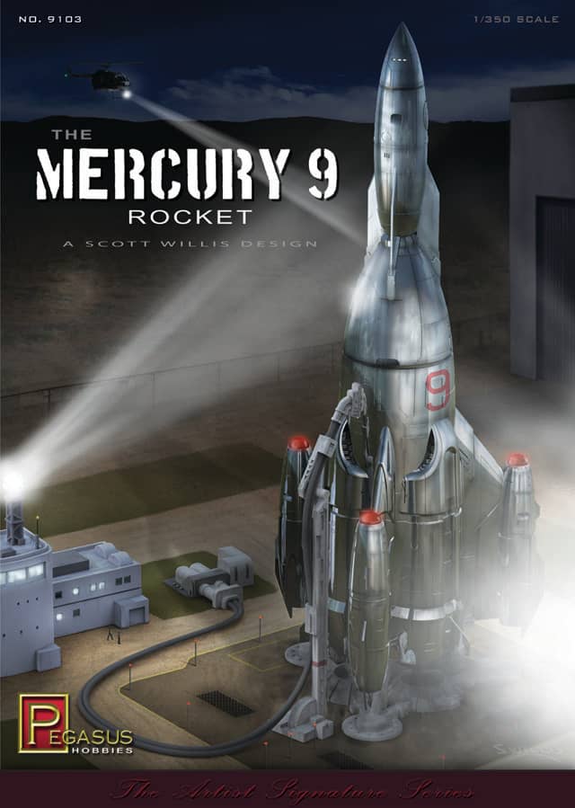 Pegasus 1/350 Mercury 9 Rocket Kit