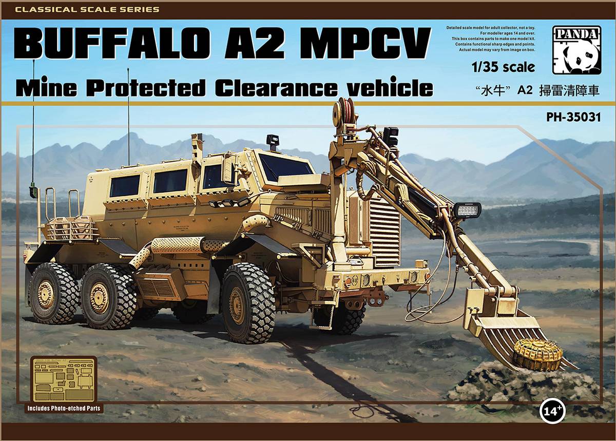Panda Models 1/35 Buffalo A2 Mine Protection Clearance System Model Kit