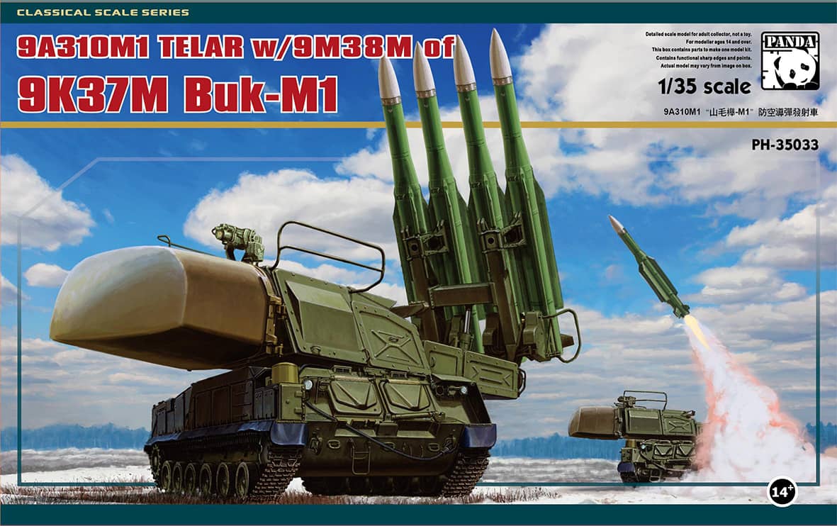 Panda Models 1/35 9A310M1 TELAR w/9M38M of 9K37M Buk-M1 Model Kit