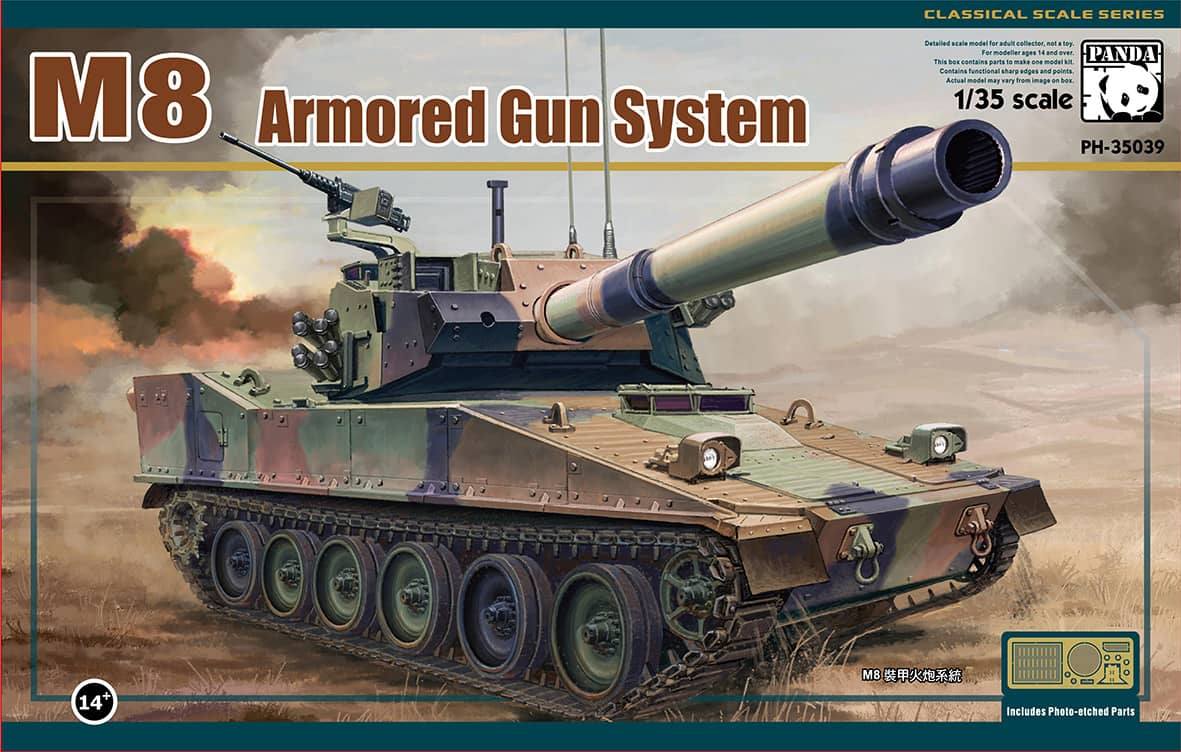 Panda Models 1/35 M8 Armoured Gun System Model Kit