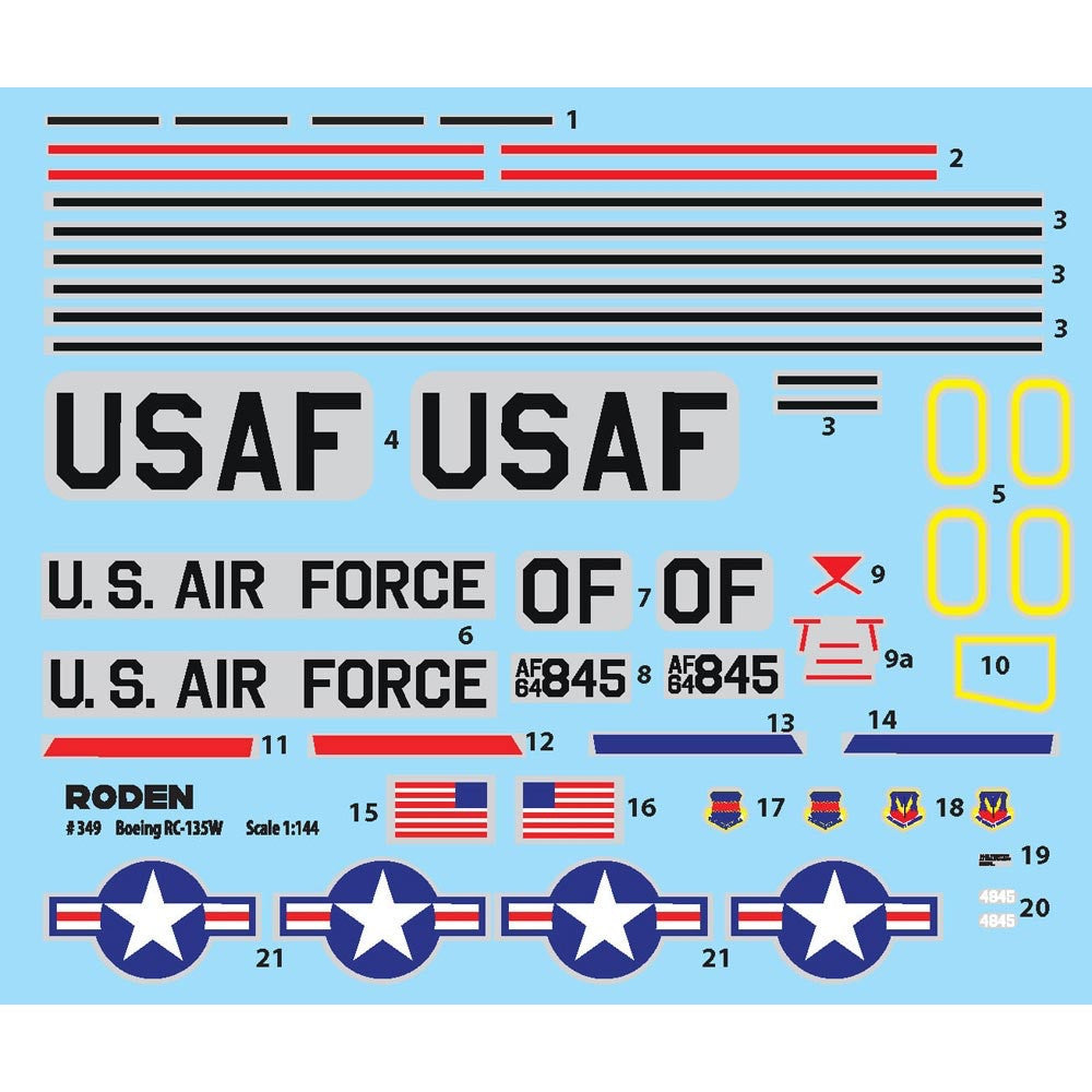 Roden 1/144 USAF Boeing RC-135V/W Rivet Joint ROD349