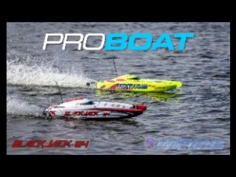 Proboat Blackjack 24 inch V2 Catamaran Brushless: RTR - Heat Wave Visual - FOR PRE ORDER ONLY