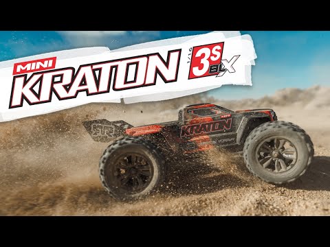 Arrma 1/16 MINI KRATON 3S DSC 4X4 RTR Speed Truck - Black/Red - Pre Order - Expected mid March