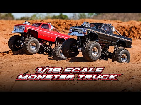 Traxxas TRX-4MT Chevrolet K10 1:18 4WD Electric Monster Truck - Red (+ TQ/ECM-2.5/Titan 87T/750mAh LiPo/USB charger)