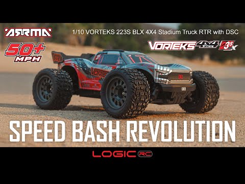 Arrma 1/10 VORTEKS 223S BLX 4X4 Stadium Truck RTR with DSC - Red