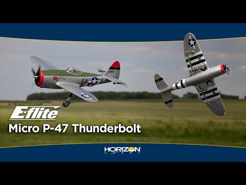 EFlite Micro P-47 Thunderbolt 625mm BNF Basic with AS3X+ and SAFE S - Pre Order - Expected Second Week of December