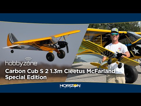 HobbyZone Carbon Cub S 2 1.3m Cleetus McFarland Special Edition BNF Ba - PRE ORDER - EXPECTED EARLY SEPTEMBER