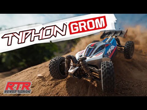 Arrma 1/18 Typhon GROM 4wd Smart RTR with Lipo Batt/USB Charger - Red/White