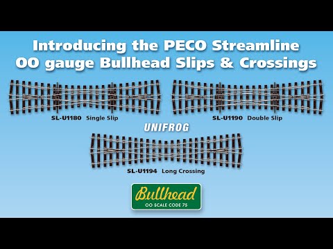 Peco Products SL-U1196 Left hand medium radius bullhead rail point 00 unifrog  Code 75