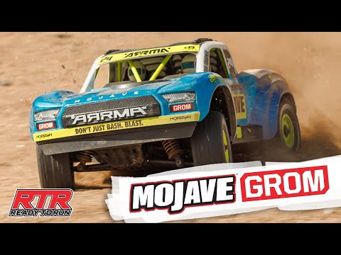 ARRMA MOJAVE GROM MEGA 380 Brushed 4X4 Small Scale Desert Truck RT - Blue/Green -