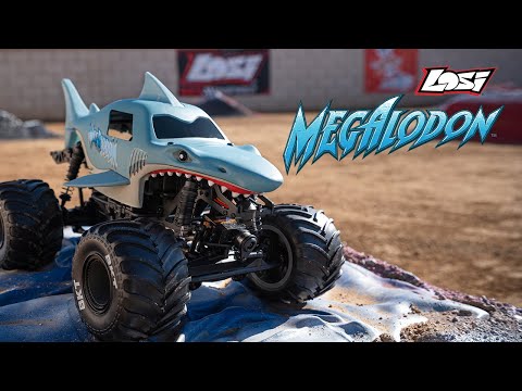 Losi 1/18 Mini LMT Megalodon 2S 4X4 Monster Truck RTR