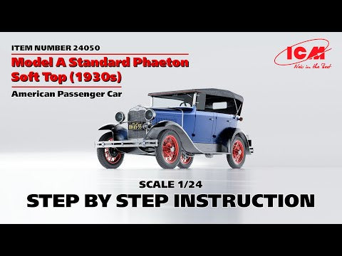 ICM 1/24 Model A Standard Phaeton Soft Top Kit - 1930 24050