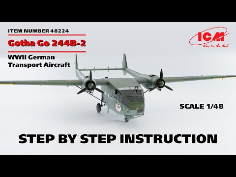 ICM 1/48 WWII German Gotha Go 244B-2 German Transport Aircraft kit 48224