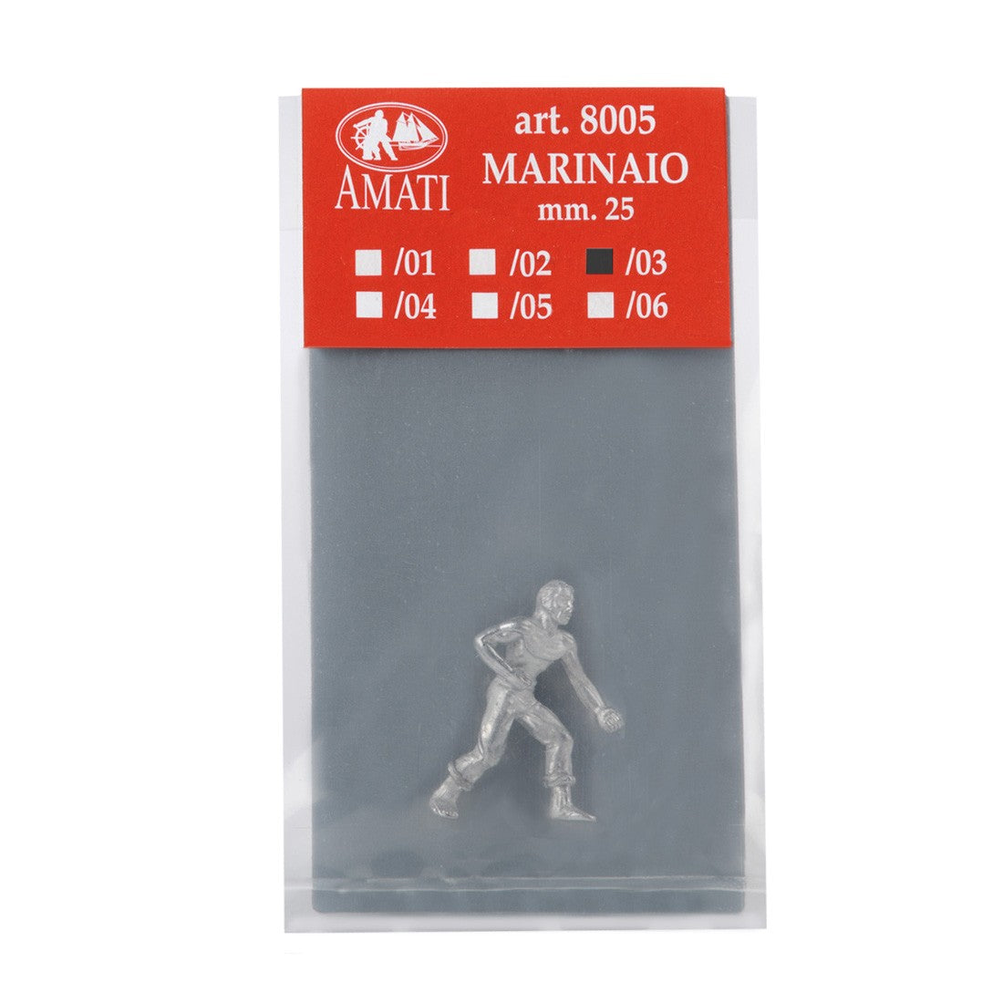 Amati Boat Figures Cast metal Sailor 25MM - 1:72 8005/03